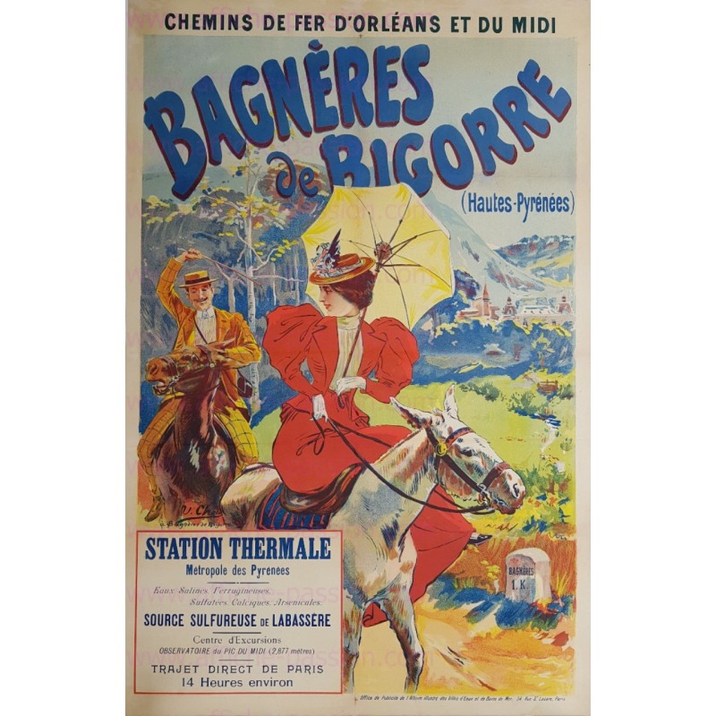Original vintage poster Bagnères de Bigorre Hautes Pyrénées Ulpiano CHECA