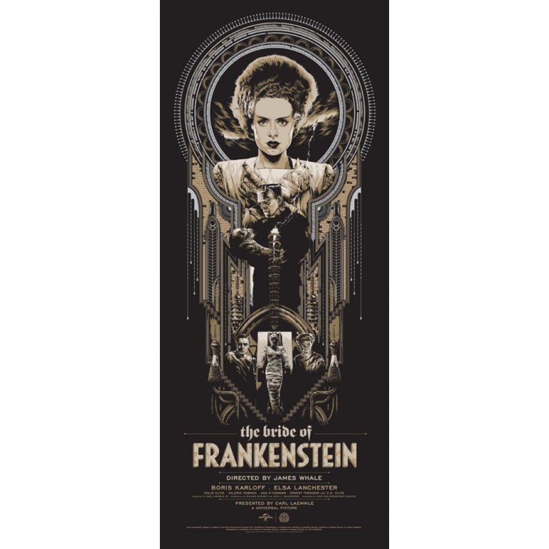 Affiche originale édition limitée variant The Brides of Frankenstein Ken TAYLOR - Galerie Mondo