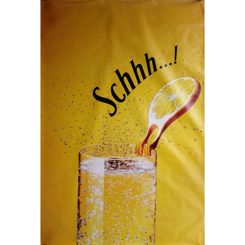 Original poster Schweppes Schhh slice of lemon 67 x 45 inches