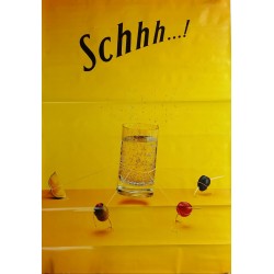 Original poster Schweppes Schhh olives 67 x 45 inches