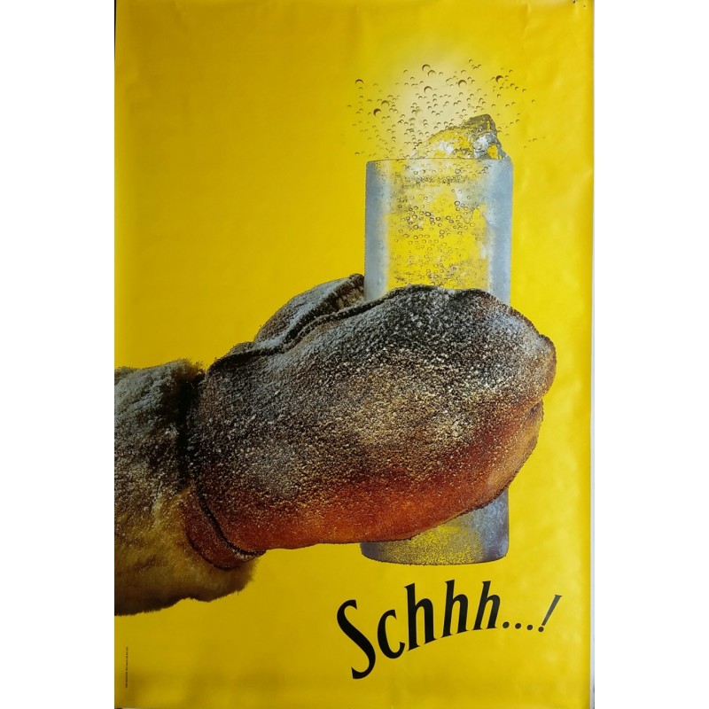 Original poster Schweppes Schhh glove 67 x 45 inches