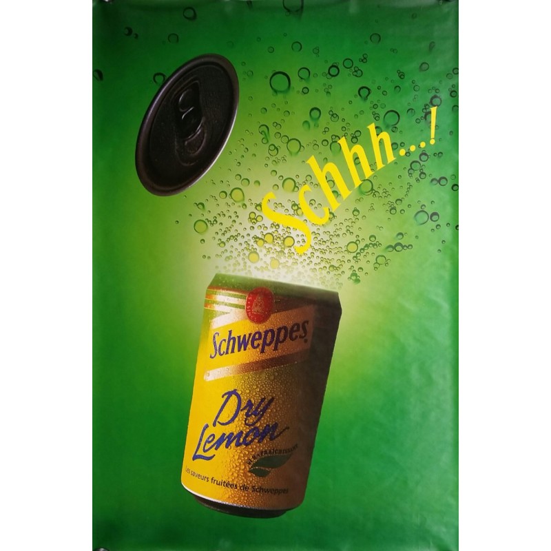 Original poster Schweppes Schhh dry lemon 67 x 45 inches