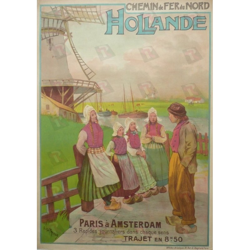 Original vintage poster Hollande  Chemin de fer du nord - FRAIPONT