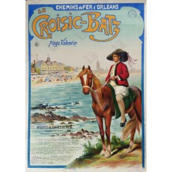 Original vintage poster Le Croisic Batz plage Valentin Chemin de fer d'Orléans - Gustave FRAIPONT