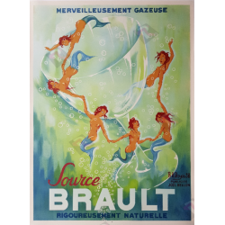 Affiche ancienne originale Source Brault 1938 PH NOYER