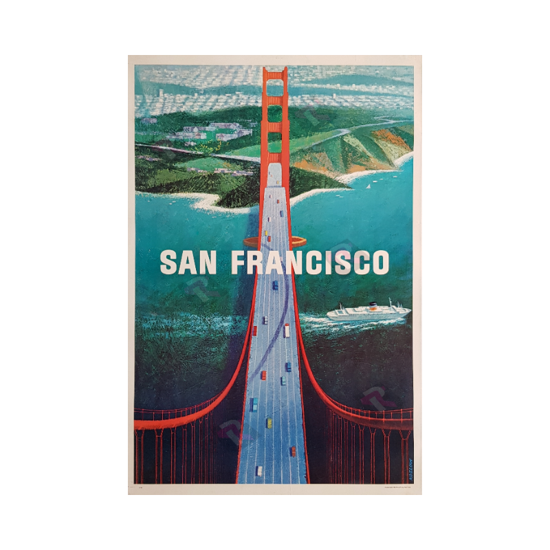 Original vintage poster San Francisco Golden gate Howard KOSLOW
