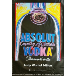 Affiche originale Absolut Vodka country of Sweden - 170 cms x 120 cms - Andy WARHOL