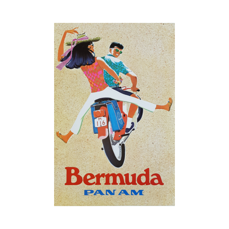 Original vintage poster Pan Am Bermuda ZDINAK