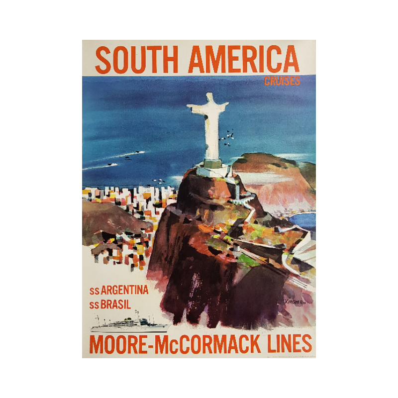 Original vintage poster South America Moore McCormack Lines