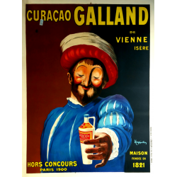 Affiche ancienne originale Curaçao GALLAND Leonetto CAPPIELLO