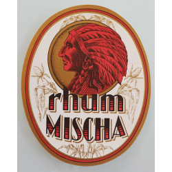 Etiquette ancienne originale Rhum Mischa