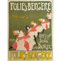 Affiche originale Folies Bergères American sing and dancer - Maurice BIAIS