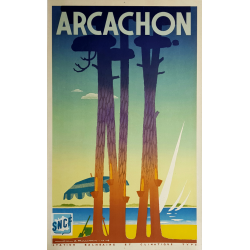 Original vintage poster Arcachon 1948 Jean Adrien MERCIER