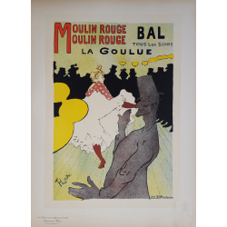 Maîtres de l'Affiche Planche originale 122 Moulin Rouge La Goulue TOULOUSE LAUTREC