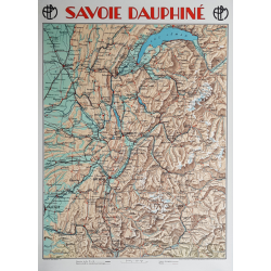 Affiche ancienne originale PLM Savoie Dauphiné Jean DOLLFUS