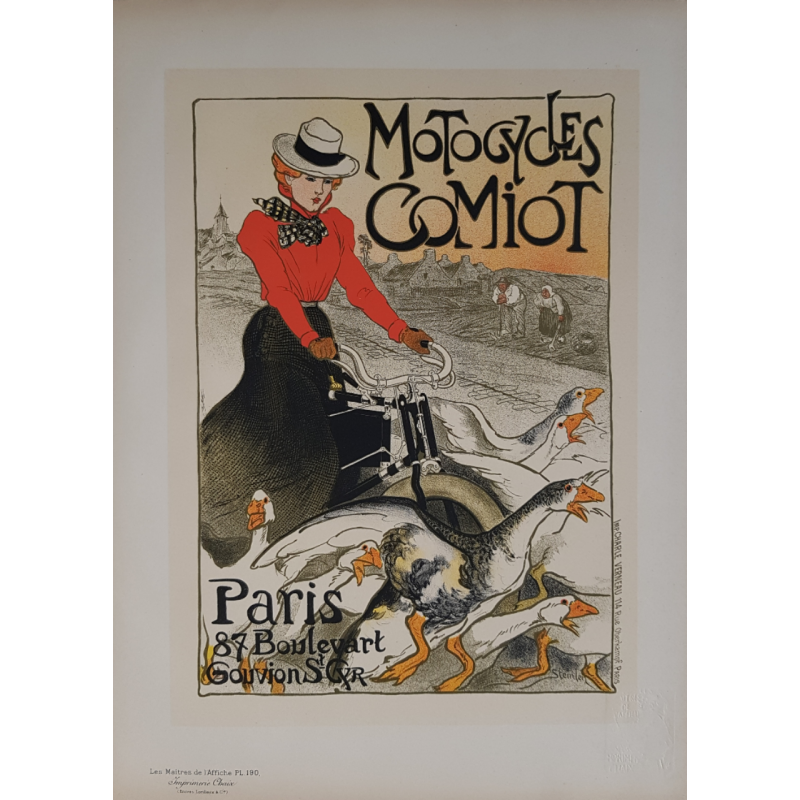 Maîtres de l'Affiche Planche originale 190 Motocycles Comiot STEINLEN