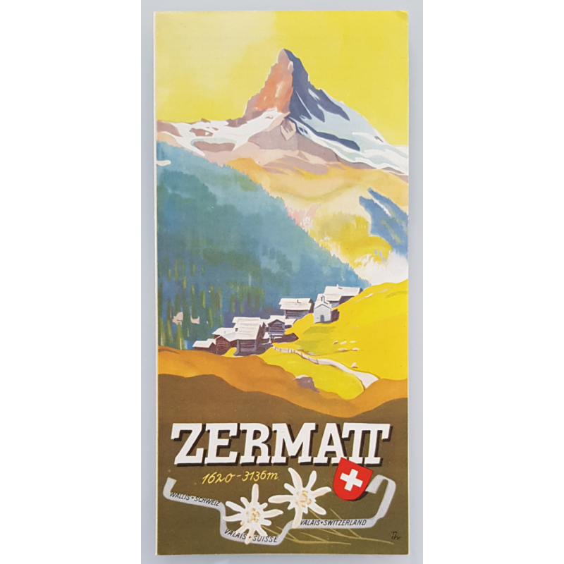 Brochure dépliant publicitaire Original Zermatt Suisse
