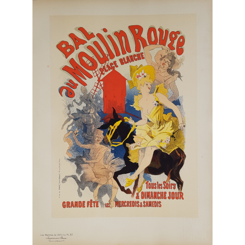 Maîtres de l'Affiche Planche originale 53 Bal au Moulin Rouge Jules CHERET