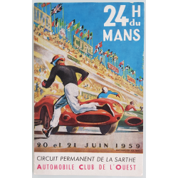 Original advertising flyer brochure 24 hours of le Mans 1959