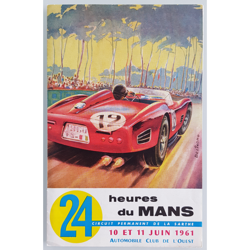 Original advertising flyer brochure 24 hours of le Mans 1961
