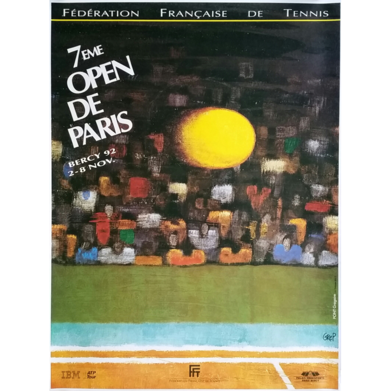 Original vintage poster Tennis 7eme Open Paris BERCY