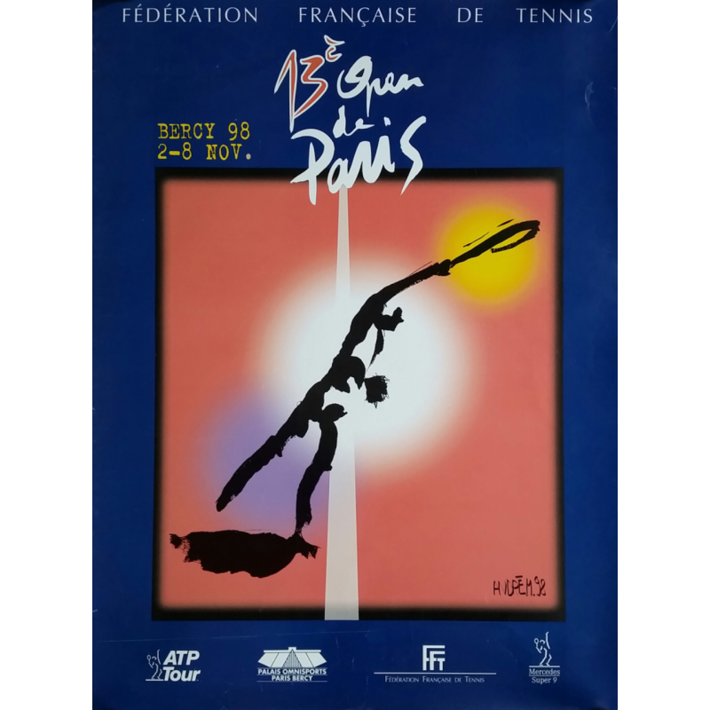 Original vintage poster Tennis 13eme Open Paris BERCY by ANDRE M