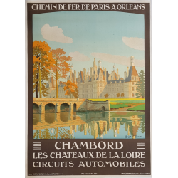 Original vintage poster Château de CHAMBORD CONTANT-DUVAL