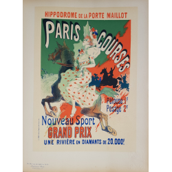 Maîtres de l'Affiche Planche originale 61 Paris Courses Jules CHERET