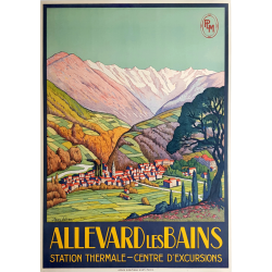 Original vintage poster PLM ALLEVARD LES BAINS Jean JULIEN