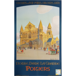 Original vintage poster POITIERS Notre Dame La Grande CONSTANT DUVAL