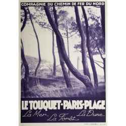 Original vintage poster Le Touquet Paris Plage Chemin de fer du Nord