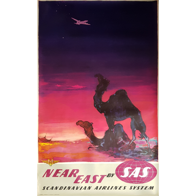 Original vintage poster SAS Near East Otto Nielsen