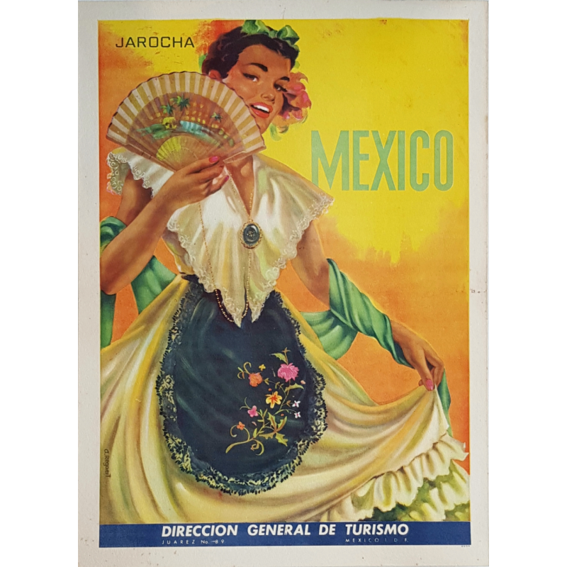 Affiche ancienne originale Jarocha Mexico REGAERT