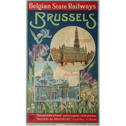 Original vintage poster Brussels Belgian State Railways