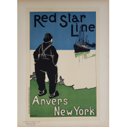 Maîtres de l'Affiche Original PLate 228 Red Star Line Anvers New-York CASSIERS