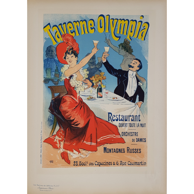 Maîtres de l'Affiche Planche originale 217 Taverne Olympia Jules CHERET