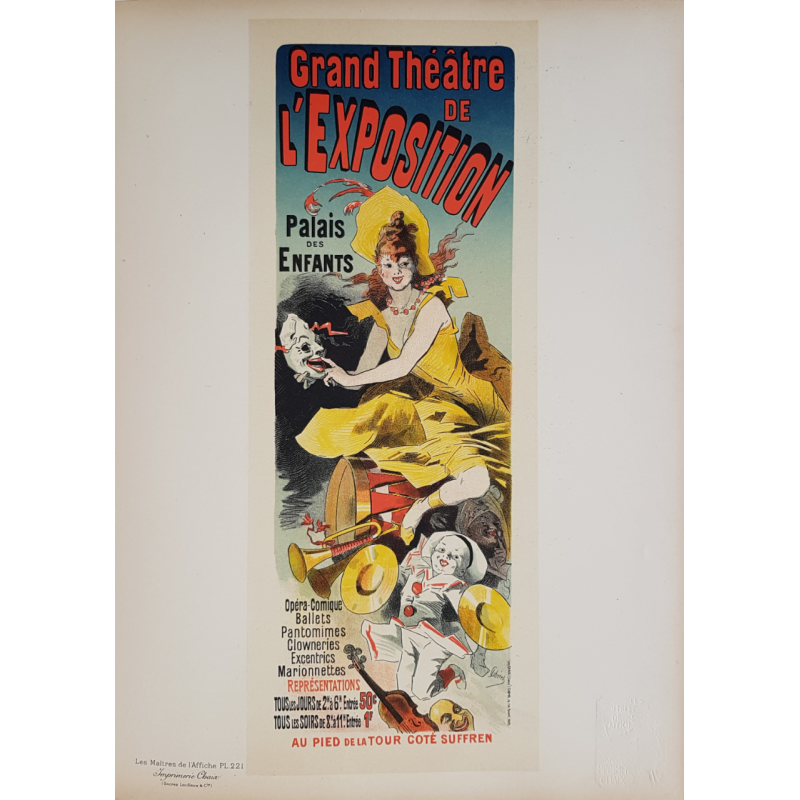 Maîtres de l'Affiche Original PLate 221 Grand Théâtre de l'Exposition Jules CHERET