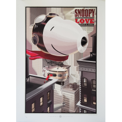 copy of Original silkscreened poster limited Snoopy LOVE Laurent DURIEUX
