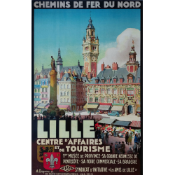 Original vintage poster Chemin de fer du nord LILLE DEQUENE