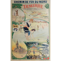 Original vintage poster Dunkerque Chemin de fer du Nord Jean Bart