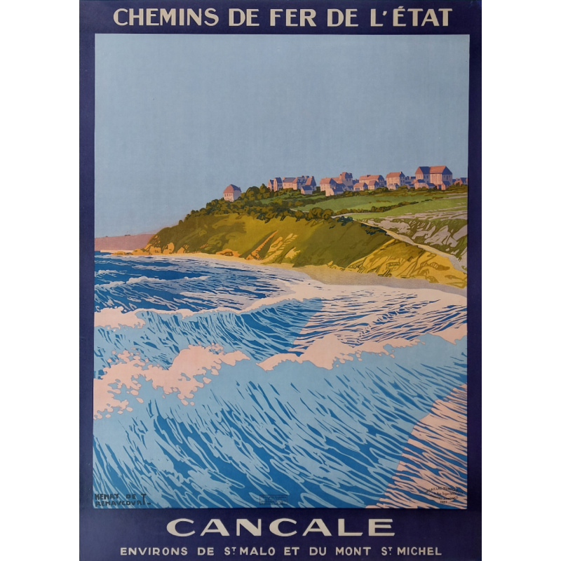 Affiche ancienne originale Cancale Henry De Renaucourt
