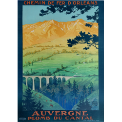 Original vintage poster Auvergne Plomb du Cantal ALO Charles HALLO