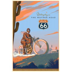 Original silkscreened poster limited Variant Route 66 Excelsior Laurent DURIEUX