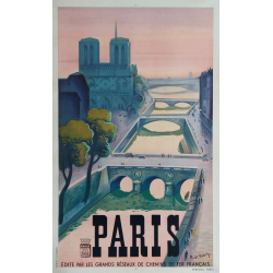 Affiche ancienne originale PARIS Roger De VALERIO