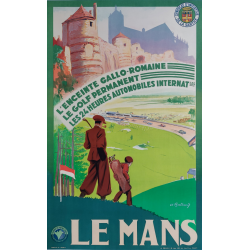 Original vintage poster Le Mans Golf 24 hours André GALLAND