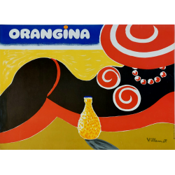 Original vintage poster Orangina 1984 Bernard Villemot