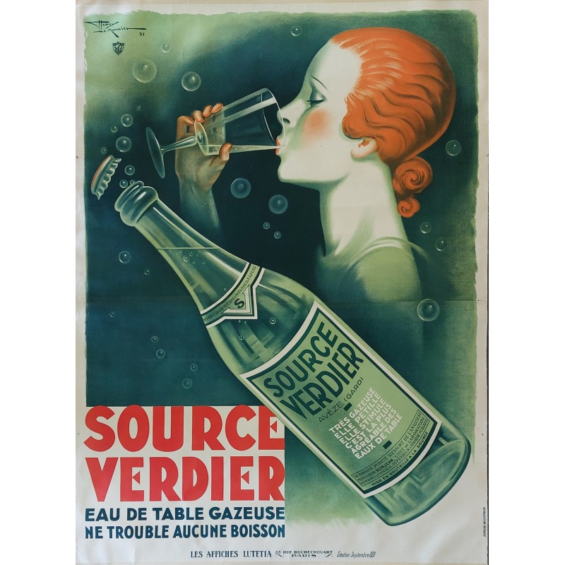 Original vintage poster Source VERDIER Henri LEMONNIER