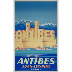 Original vintage poster Antibes Juan Les Pins Alexis KOW