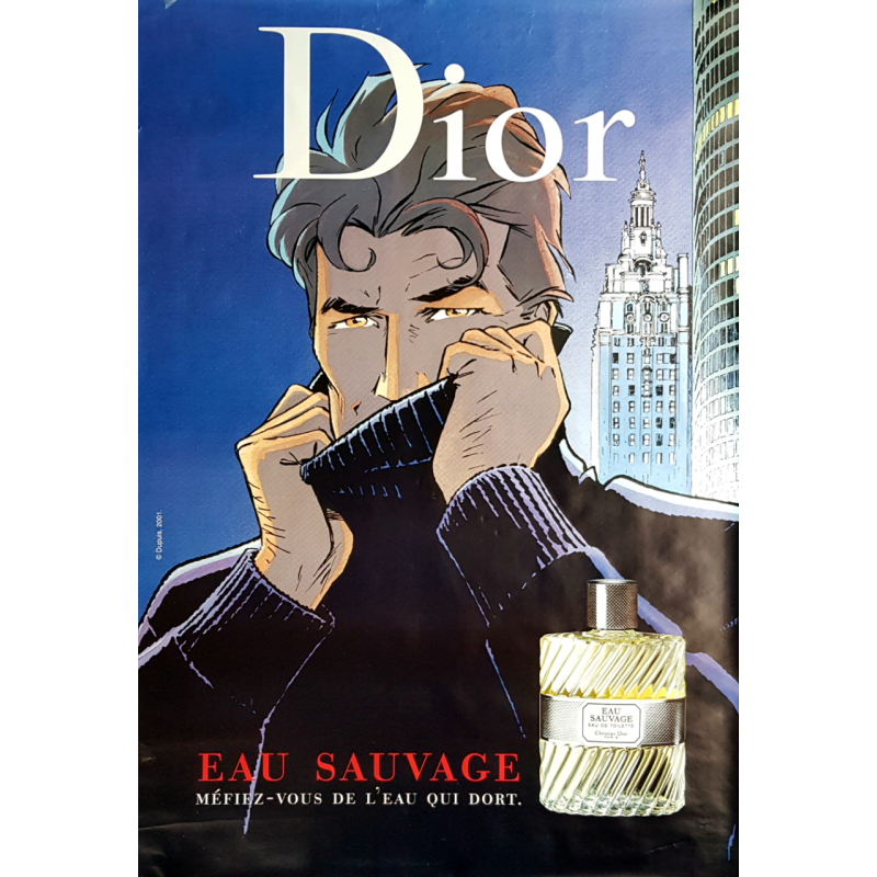 Affiche originale Dior Parfum Eau sauvage Largo Winch Philippe FRANCQ