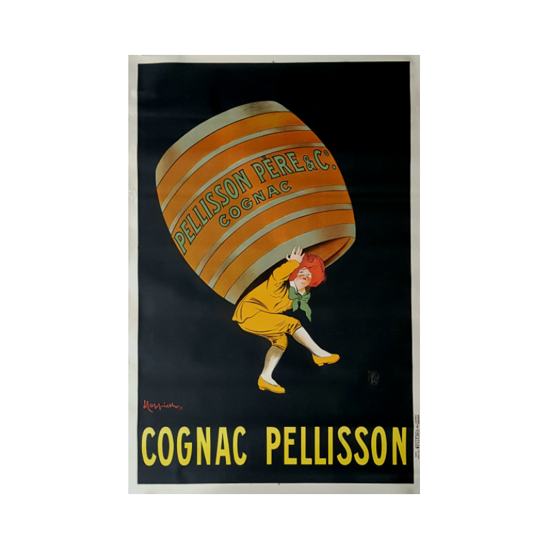 Affiche ancienne originale Cognac Pelisson Leonetto Cappiello
